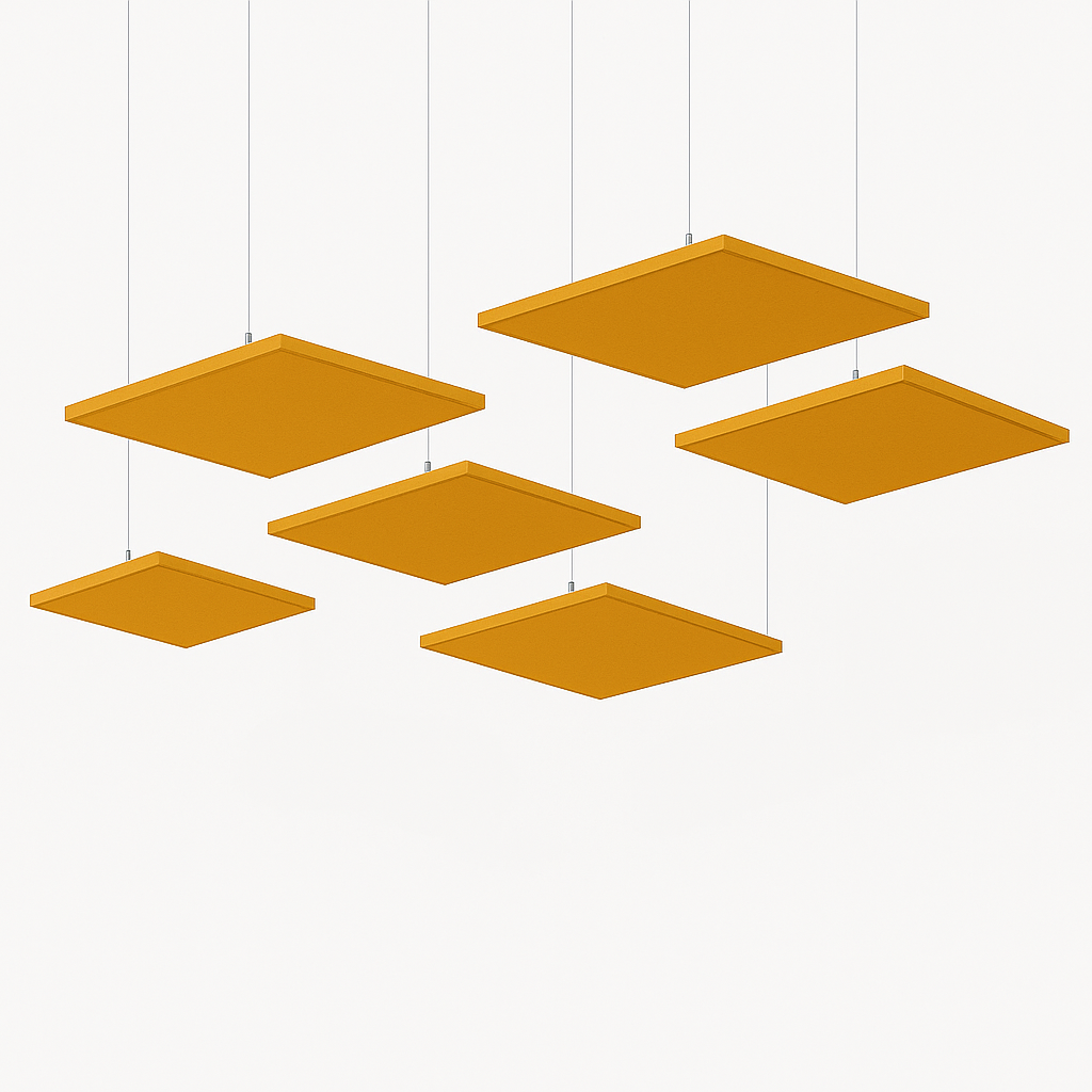 Acoustic Ceiling Clouds, Square, 8 pcs