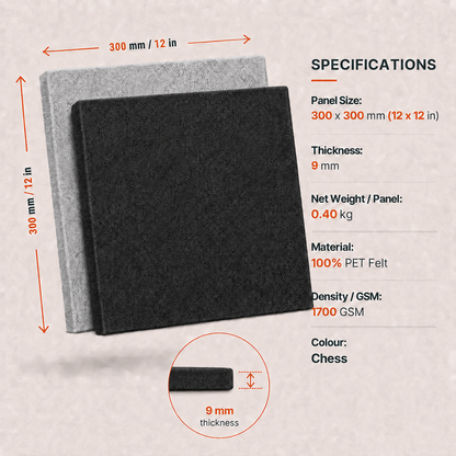 Felt PET Acoustic Panel | Office & Home Acoustics | Chess
