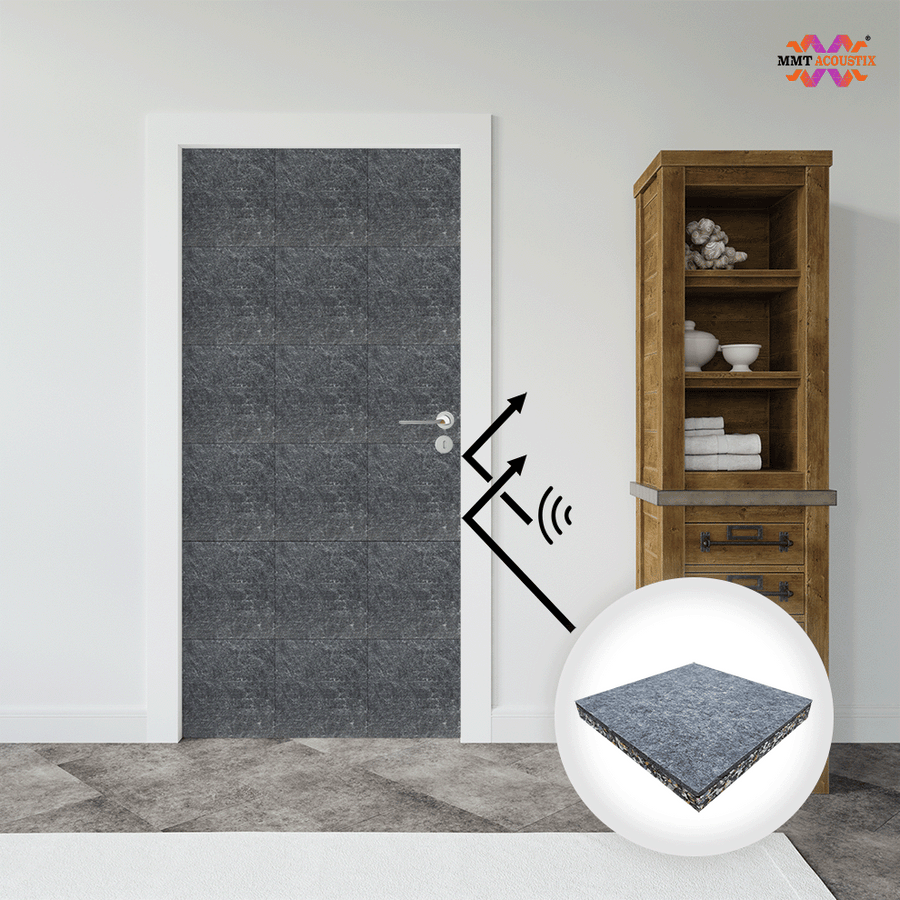 Door Soundproof Tiles | Dark Grey  Used & Refurbished