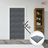 MMT ACOUSTIX® DOOR SOUNDPROOF TILES WITH DOOR SEALS | 7X3 FEET DOOR BOTH SIDE | 18 PCS, DARK GREY