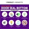 Door Seal Bottom Carbon Metal Seal + Rubber Insulation 36" x 1.5"