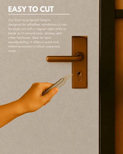 Door Soundproof Panel with Door Seals | Sand Brown