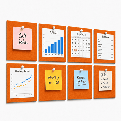 FeltPin Acoustic Bulletin Board 1 x 1 Feet | Carrot