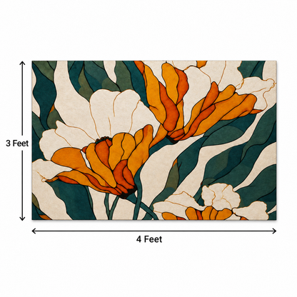 Golden Meadow – Designer Canvas Felt Acoustic Painting (4 X 3)