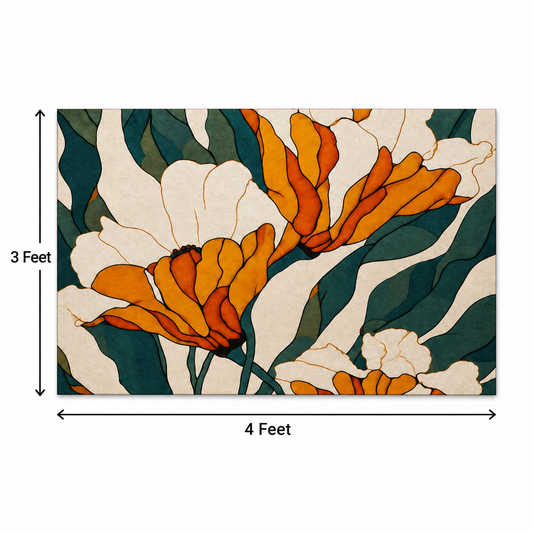 Golden Meadow – Designer Canvas Felt Acoustic Painting (4 X 3)