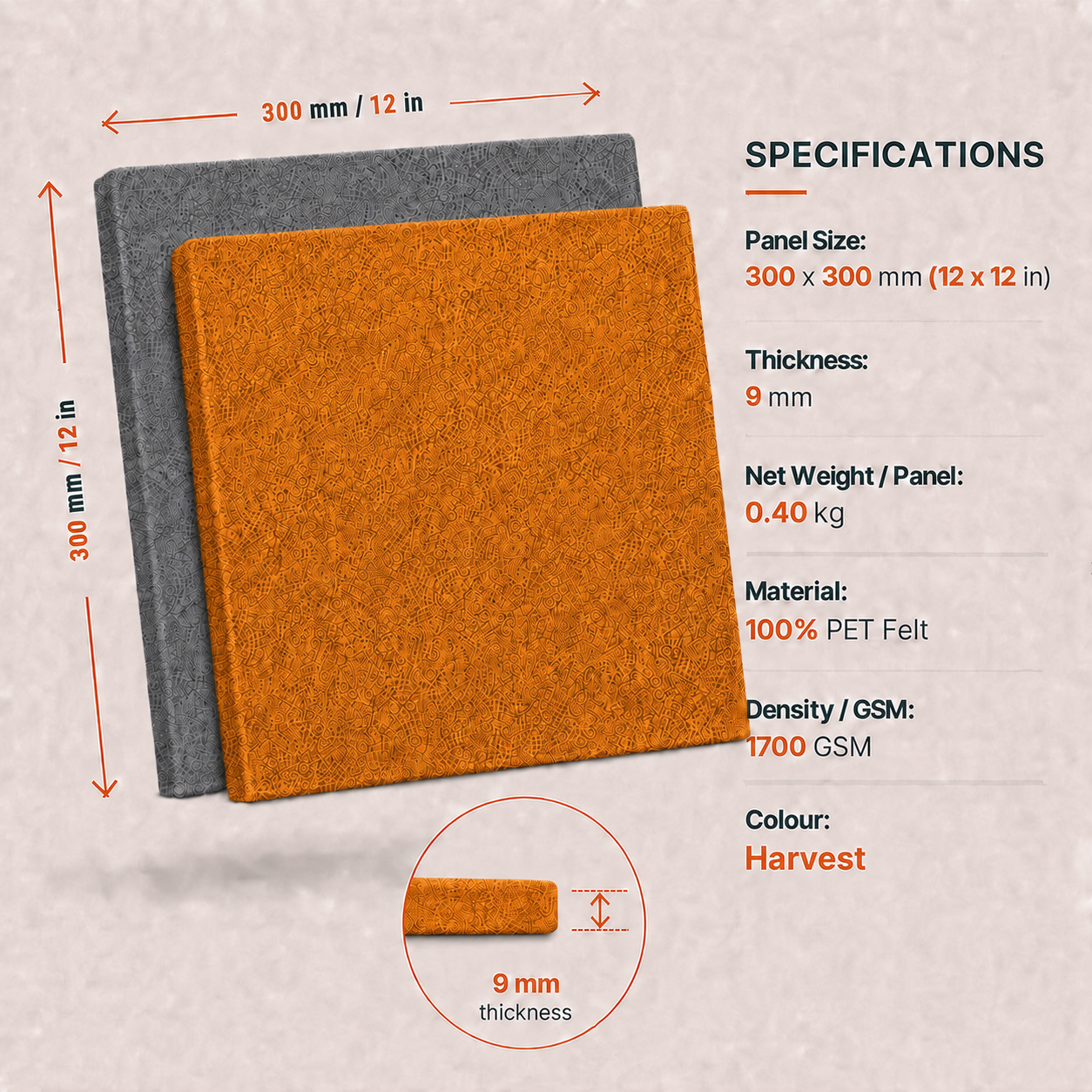 Felt PET Acoustic Panel | Office & Home Acoustics | Harvest