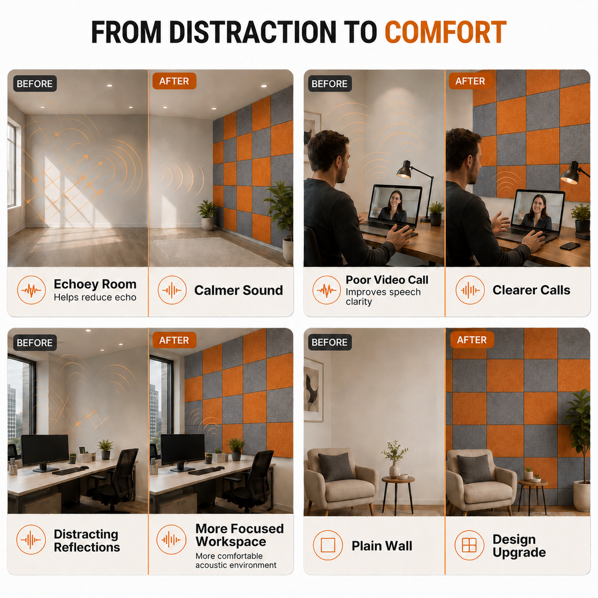 Felt PET Acoustic Panel | Office & Home Acoustics | Harvest
