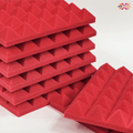 Pyramid Acoustic Foam Panel 2" | 1 x 1 Feet | Flame Red