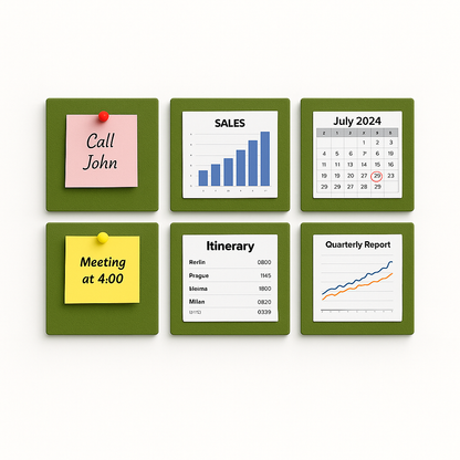 FeltPin Bulletin Board 30x30cm | Olive