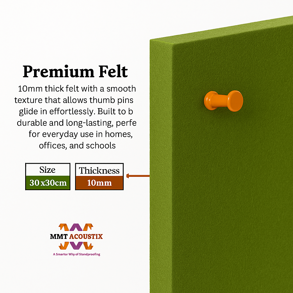 FeltPin Bulletin Board 30x30cm | Olive