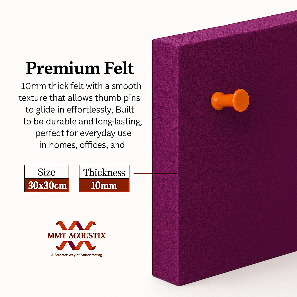 FeltPin Bulletin Board 30x30cm | Berry