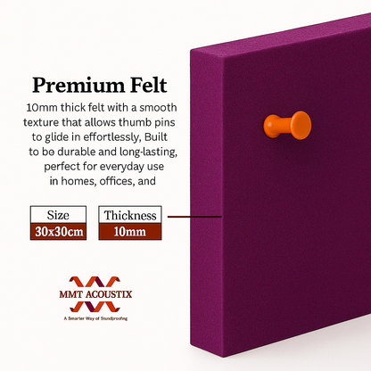 FeltPin Bulletin Board 30x30cm | Berry