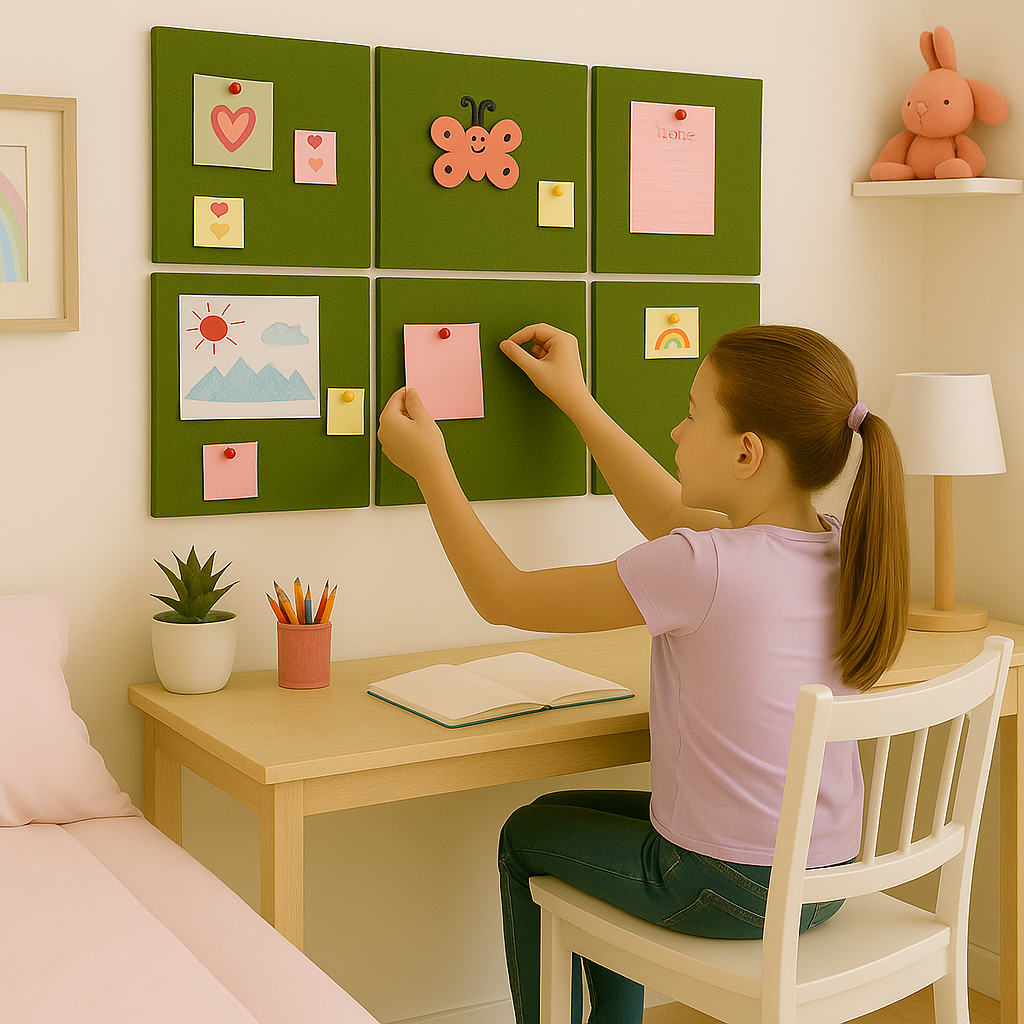 FeltPin Bulletin Board 30x30cm | Olive