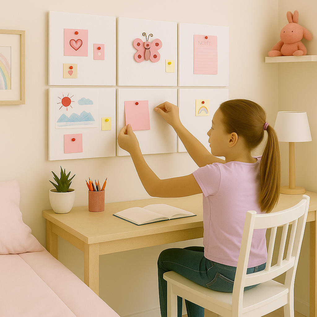 FeltPin Bulletin Board 30x30cm | White