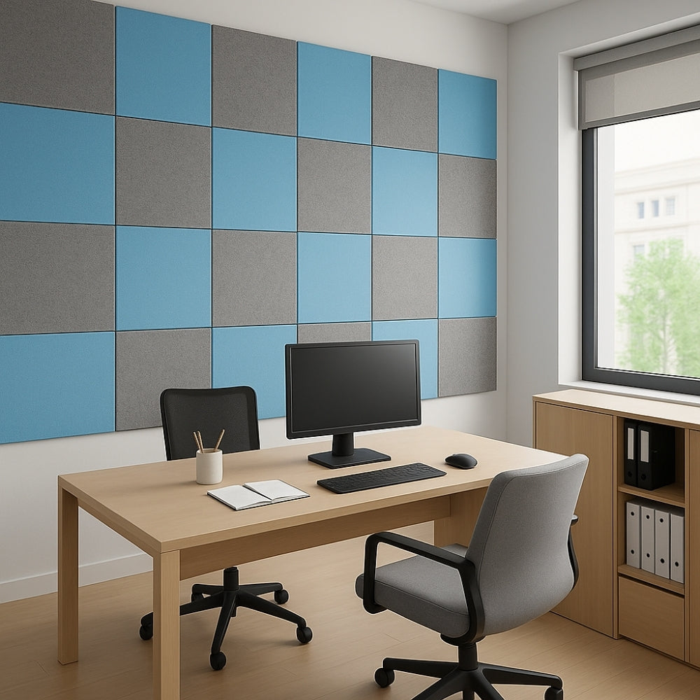 ColourMute PET Acoustic Panel | Silver Sky