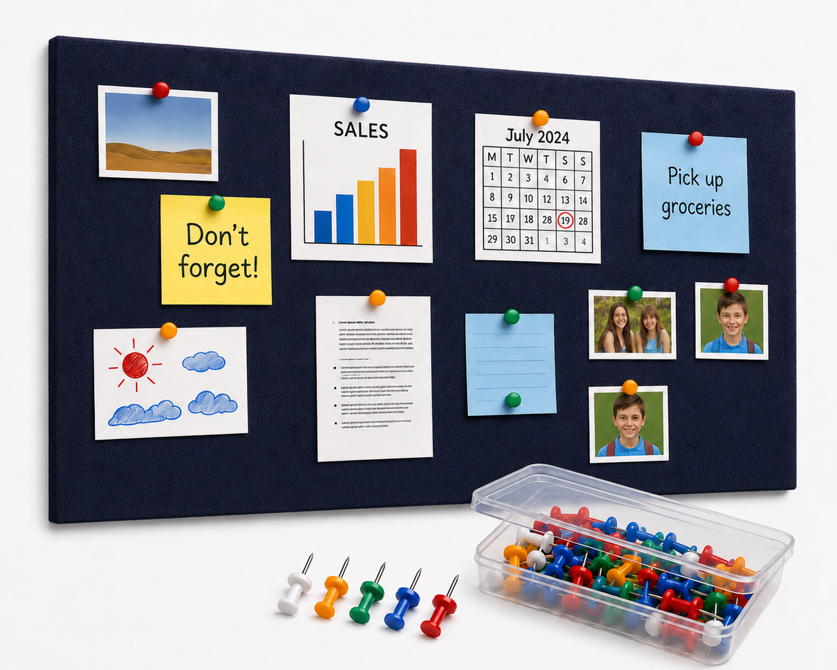 FeltPin Acoustic Bulletin Board 4 x 2 Feet | Iris