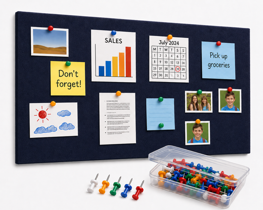 FeltPin Acoustic Bulletin Board 4 x 2 Feet | Iris