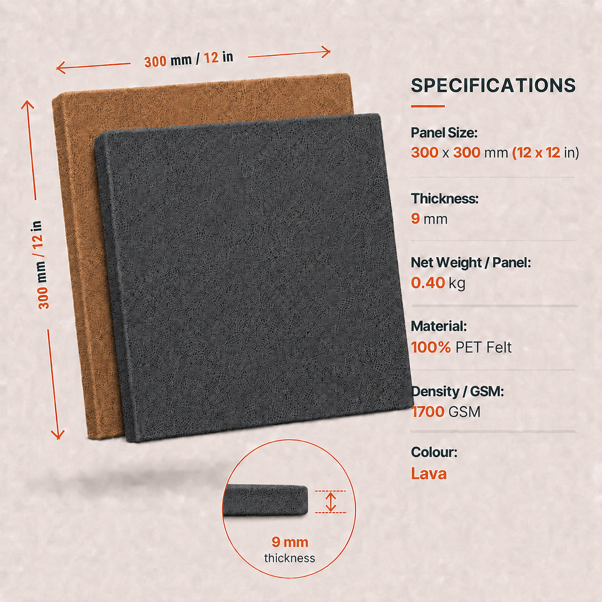 Felt PET Acoustic Panel | Office & Home Acoustics | Lava