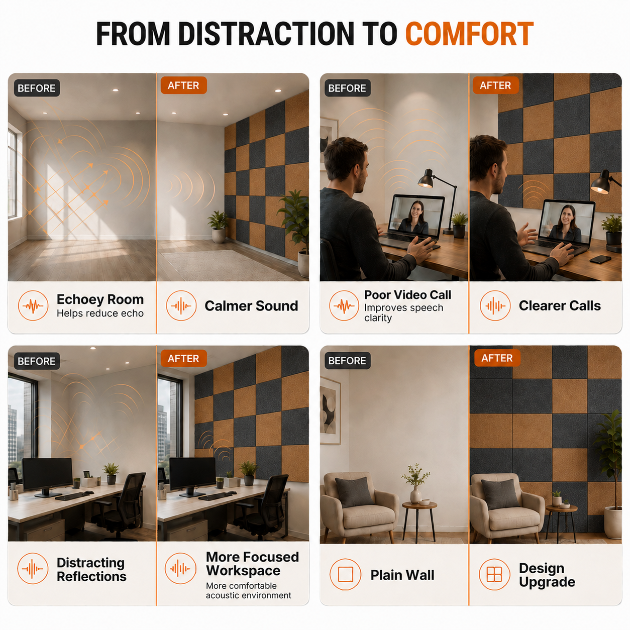 Felt PET Acoustic Panel | Office & Home Acoustics | Lava
