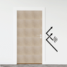 MMT Acoustix® Door Soundproof Tiles With Door Seals | Sand Brown