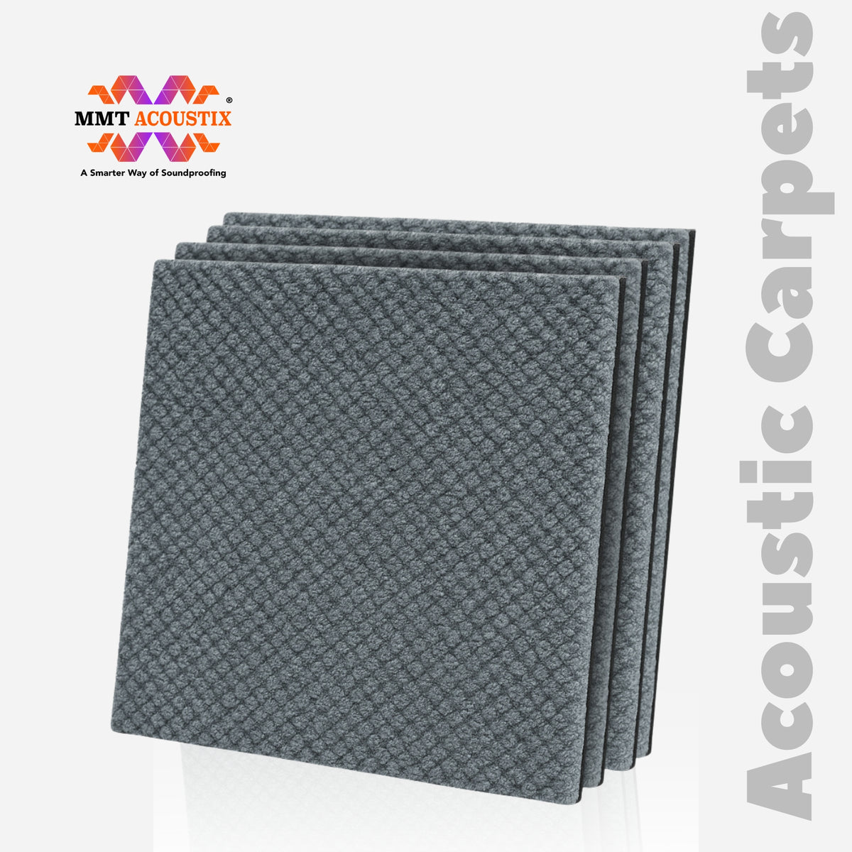 Acoustic Carpet Tiles | 50x50 cm | Light Grey | 64 Sq Ft