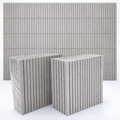 PET Acoustic Panels | 30x30cm Slats | Pumice | 8 Pcs