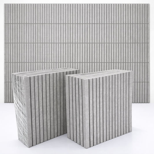 PET Acoustic Panels | 30x30cm Slats | Pumice | 8 Pcs