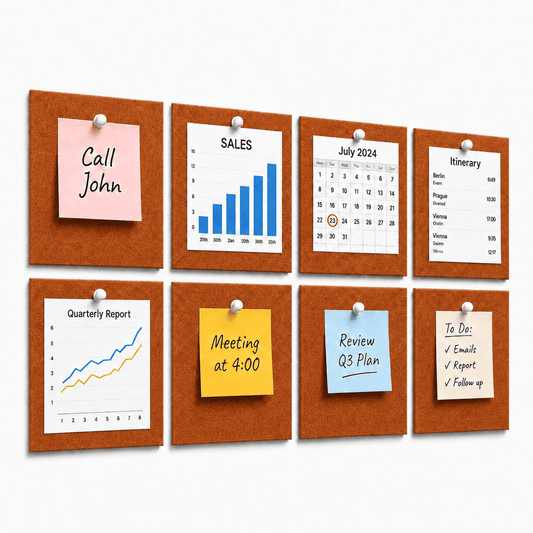 FeltPin Acoustic Bulletin Board 1 x 1 Feet | Rust
