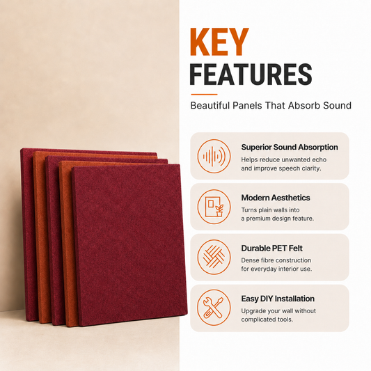 Felt PET Acoustic Panel | Office & Home Acoustics | Sienna