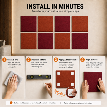 Felt PET Acoustic Panel | Office & Home Acoustics | Sienna