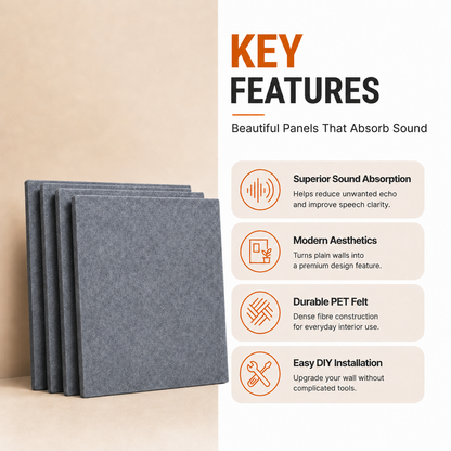Felt PET Acoustic Panel | Office & Home Acoustics | Smoke