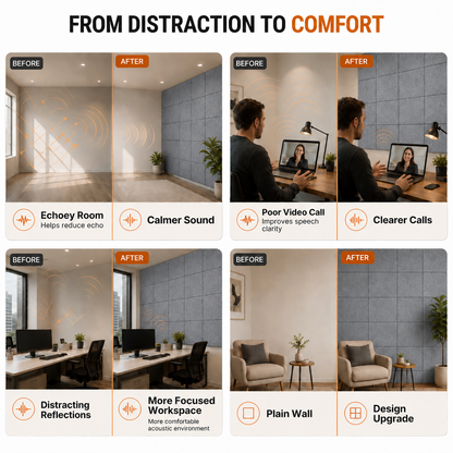 Felt PET Acoustic Panel | Office & Home Acoustics | Smoke
