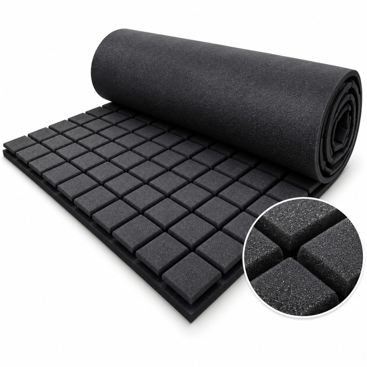 Turbo Acoustic Foam 6x3 ft, Charcoal Black