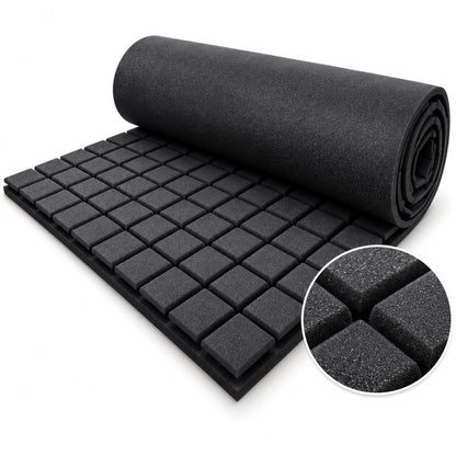 Turbo Acoustic Foam 6x3 ft, Charcoal Black