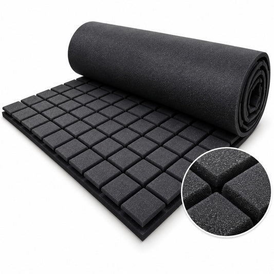 Turbo Acoustic Foam 6x3 ft, Charcoal Black