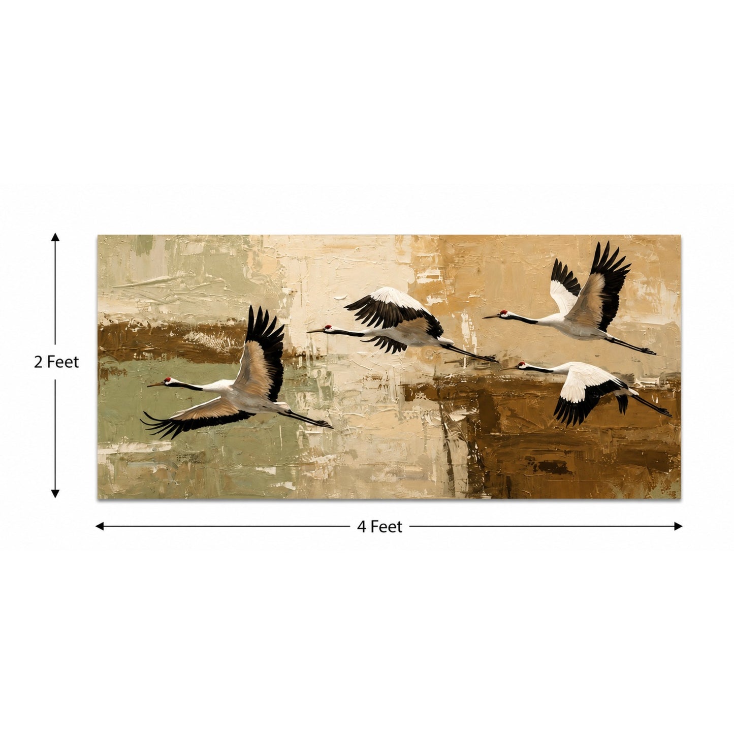 Flight of Serenity – Luxury Canvas Felt Acoustic Panel (4 X 2)