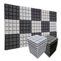 Turbo Acoustic Foam Panel 2" | 1 X 1 Feet | Stone White + Pro Charcoal