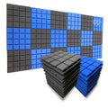 Turbo Acoustic Foam Panel 2" | 1 x 1 Feet | Pro Charcoal & European Blue