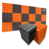 Turbo Acoustic Foam Panel 2" | 1 x 1 Feet | Pro Charcoal & MMT Orange