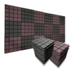 Turbo Acoustic Foam Panel 2" | 1 x 1 Feet | Pro Charcoal & Wine