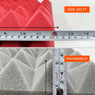 Pyramid Acoustic Foam Panel 2" | 1 X 1 Feet | Stone White & Flame Red