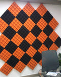 Turbo Acoustic Foam Panel 2" | 1 x 1 Feet | Pro Charcoal & MMT Orange