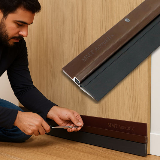 Door Seal Bottom Carbon Metal + Rubber Insulation 36" x 1.5"
