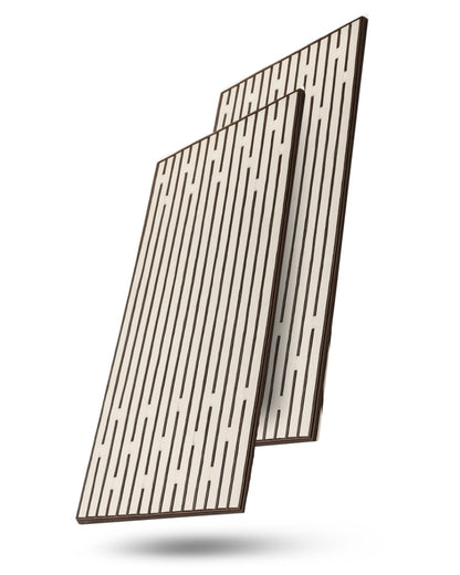 SoundAxe® Fluted Wood + Felt Acoustic Panels | 4x2 Ft