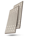 SoundAxe® Timber Fluted Acoustic Panels | 4’x2’ 20mm Soundproofing Panel | Wood & PET Aesthetic Sound Absorption & Diffusion |