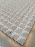 Pyramid Acoustic Foam 6x3, 2" inches Stone White