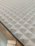 Pyramid Acoustic Foam 6x3, 2" inches Stone White