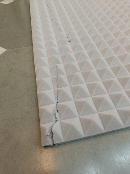 Pyramid Acoustic Foam 6x3, 2" inches Stone White