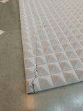 Pyramid Acoustic Foam 6x3, 2" inches Stone White