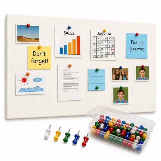 FeltPin Bulletin Board 120x60cm | White